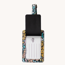 Load image into Gallery viewer, Black Floral Luggage Tag.
