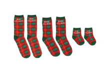 Load image into Gallery viewer, Family Christmas Plaid Holiday Sock Set.
