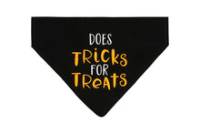 Load image into Gallery viewer, Trick or Treat Dog Halloween Bandana, S/M.
