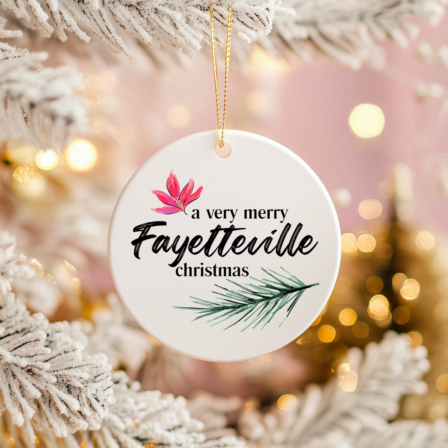 A Very Merry Fayetteville Christmas Ornament