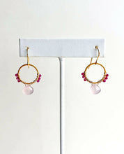 Load image into Gallery viewer, Pink Chalcedony Ruby Earrings.
