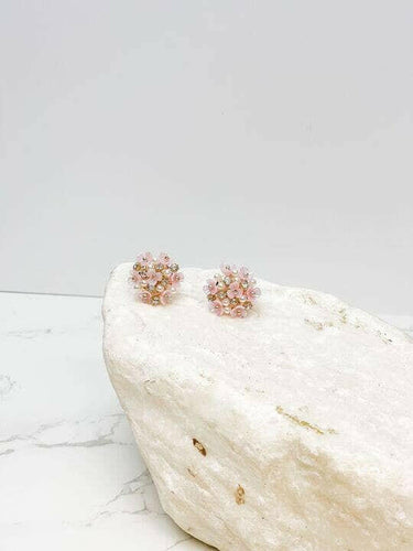 Pearl & Flower Cluster Post Earrings.