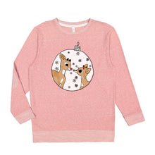 Load image into Gallery viewer, Rudolph : Youth Melange Sweatshirt Holiday Christmas.
