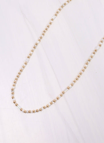 Corman Beaded Necklace WHITE.