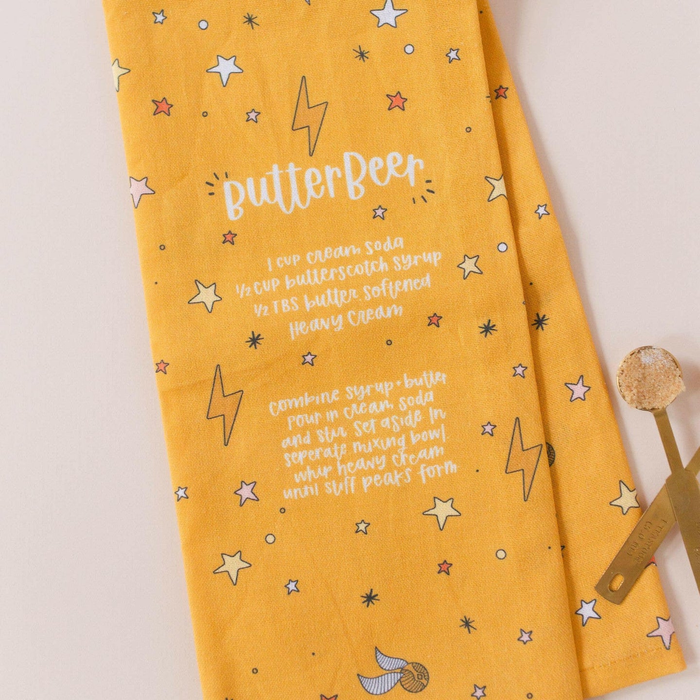 Butterbeer Recipe Tea Towel.