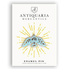 Load image into Gallery viewer, Folk Floral Bird Enamel Pin.
