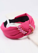 Load image into Gallery viewer, Ester Gemstone Headband HOT PINK.
