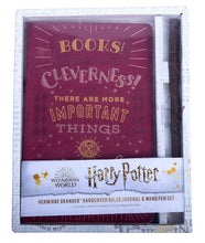 Load image into Gallery viewer, Harry Potter: Hermione Granger Hardcover Ruled Journal and Wand Pen Set.
