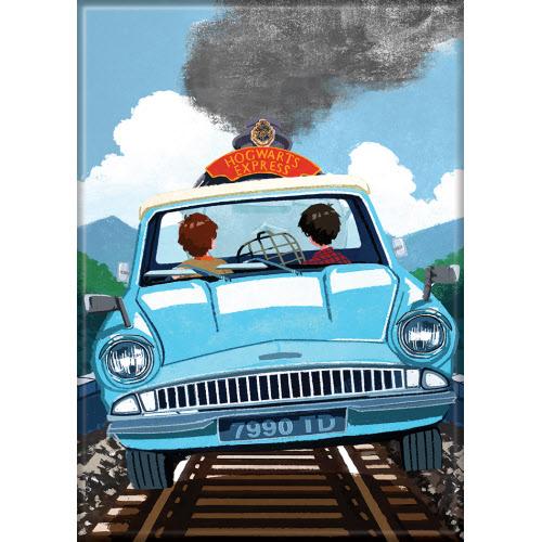 Harry Potter Car on Train Tracks Magnet