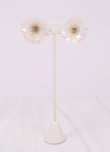 Load image into Gallery viewer, Morrin Sequin Flower Earring OPAL.
