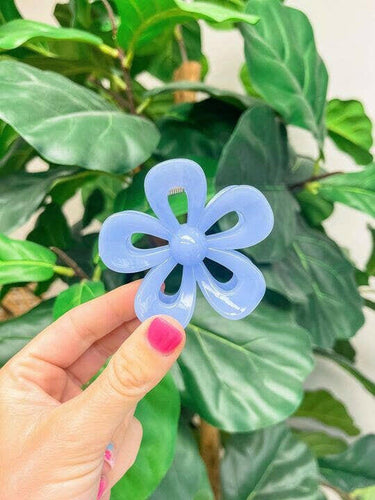 Acrylic Open Flower Hair Clips.