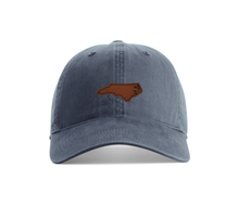 Load image into Gallery viewer, North Carolina Faux Leather Patch Cotton Twill Hat
