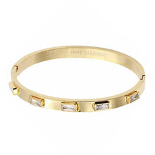 Load image into Gallery viewer, STAINLESS STEEL HINGE STONE BRACELET
