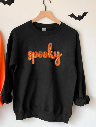 Spooky Sequined Halloween Pullover.