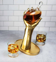 Load image into Gallery viewer, Football Decanter with 2 Football Whiskey &amp; Wine Glasses.
