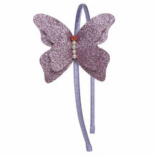 Load image into Gallery viewer, Glitter Butterfly Headband.
