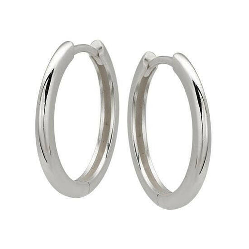 Medium Hoop Earrings in Sterling Silver.