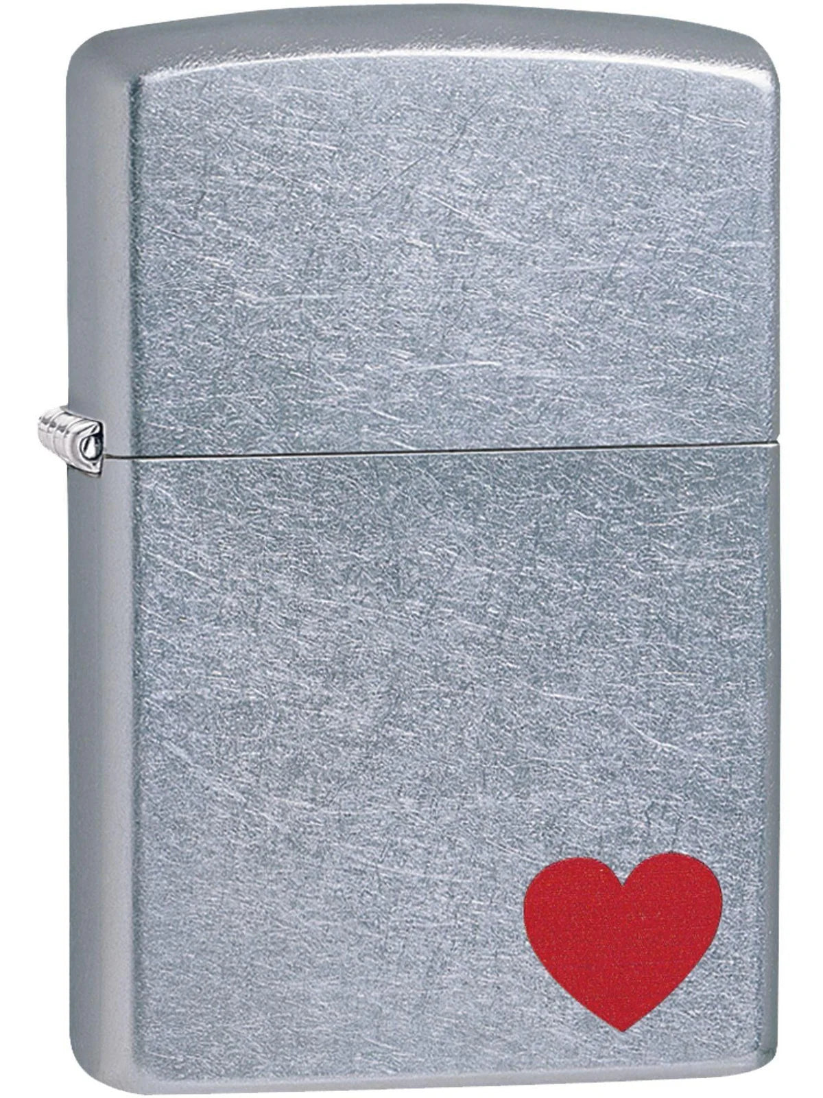 Red Heart - Street Chrome Zippo Lighter