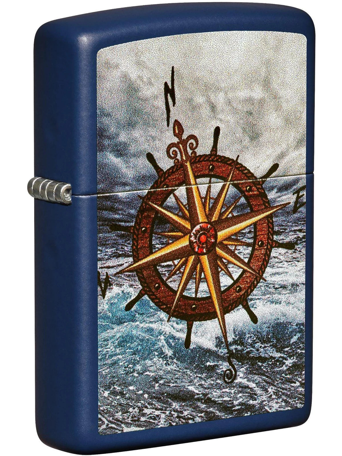 Nautical Compass - Navy Matte Zippo Lighter