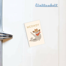 Load image into Gallery viewer, Meowdy Cat Rectangle Magnet.
