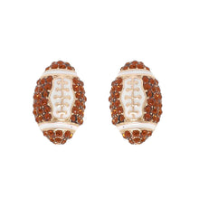 Load image into Gallery viewer, Rhinestone Football Stud Earrings.
