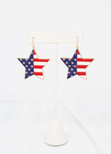 Load image into Gallery viewer, Stars and Stripes Earrings.

