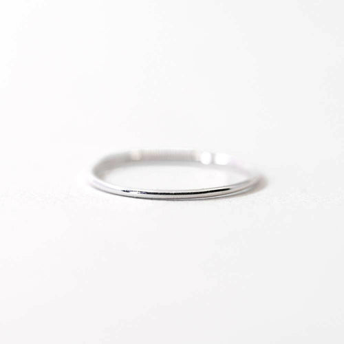 Smooth Stacking Ring in Silver.