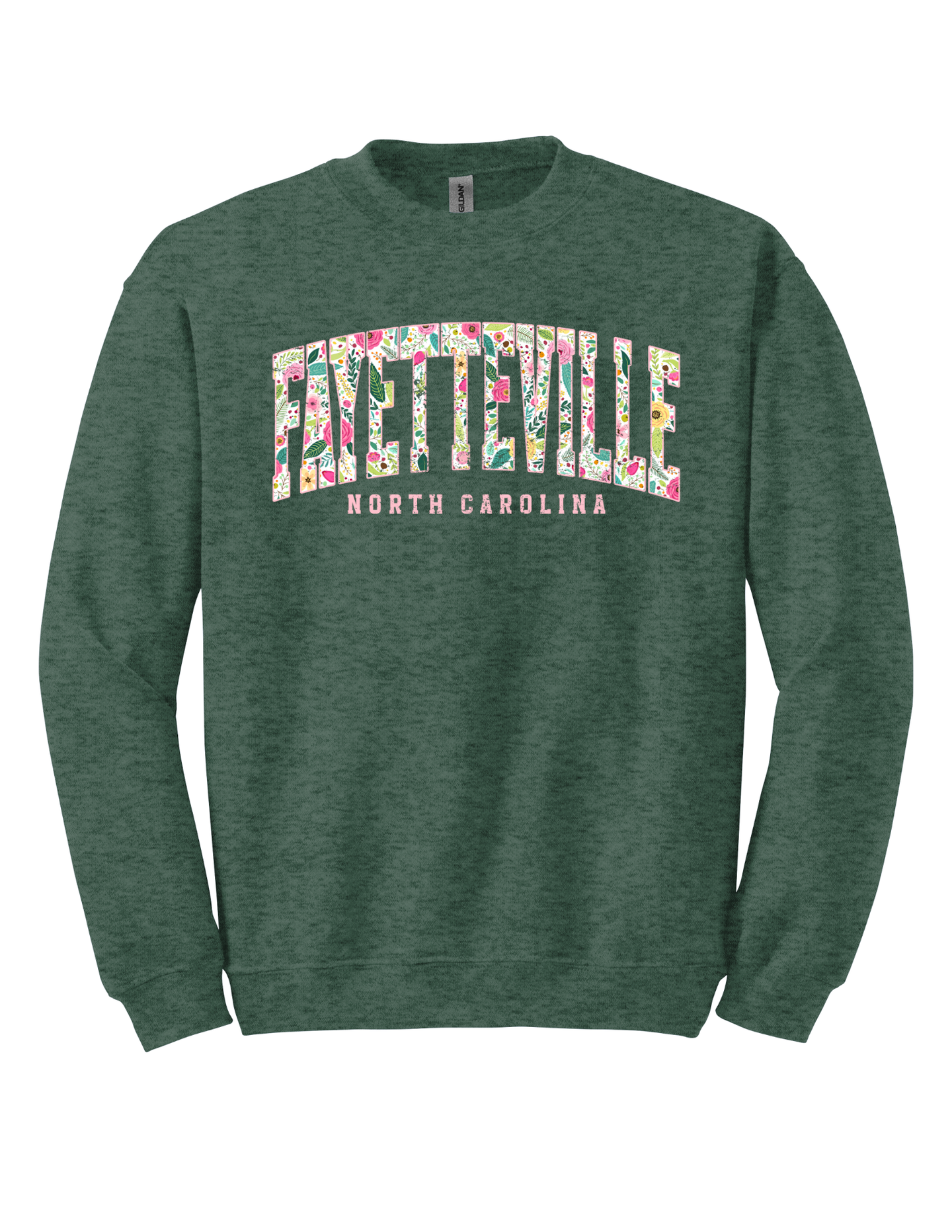 Fayetteville Floral Collegiate Crew Sweat