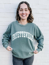 Load image into Gallery viewer, Fayetteville Comfort Colors Arch Crewneck.
