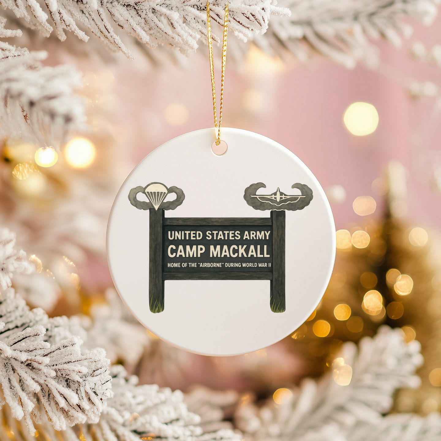 Camp Mackall Sign Ornament