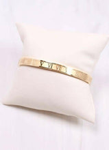 Load image into Gallery viewer, Constanzia Roman Numeral Bracelet GOLD.
