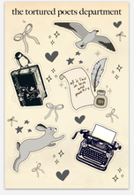 Load image into Gallery viewer, The Torture Poet&#39;s Society Sticker Sheet (Taylor Swift).
