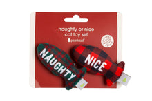 Load image into Gallery viewer, Christmas Naughty &amp; Nice Cat Toys, Set of 2.
