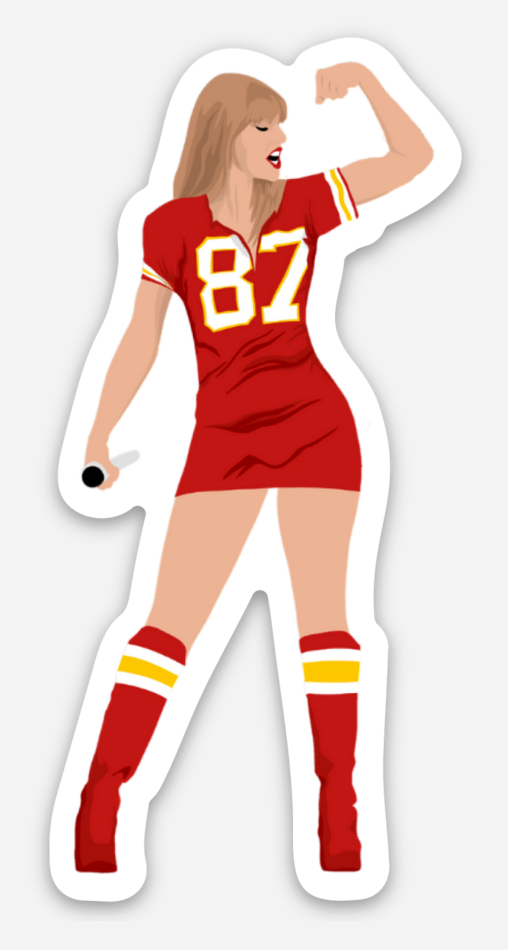 Taylor the Chiefs Fan Sticker.