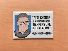 Load image into Gallery viewer, “Change” Ruth Bader Ginsburg Souvenir Magnet
