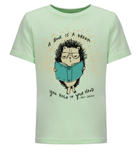 Load image into Gallery viewer, Dream (Reading Hedgehog) : Kid&#39;s Tee.
