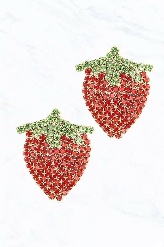 Strawberry Post Earring.