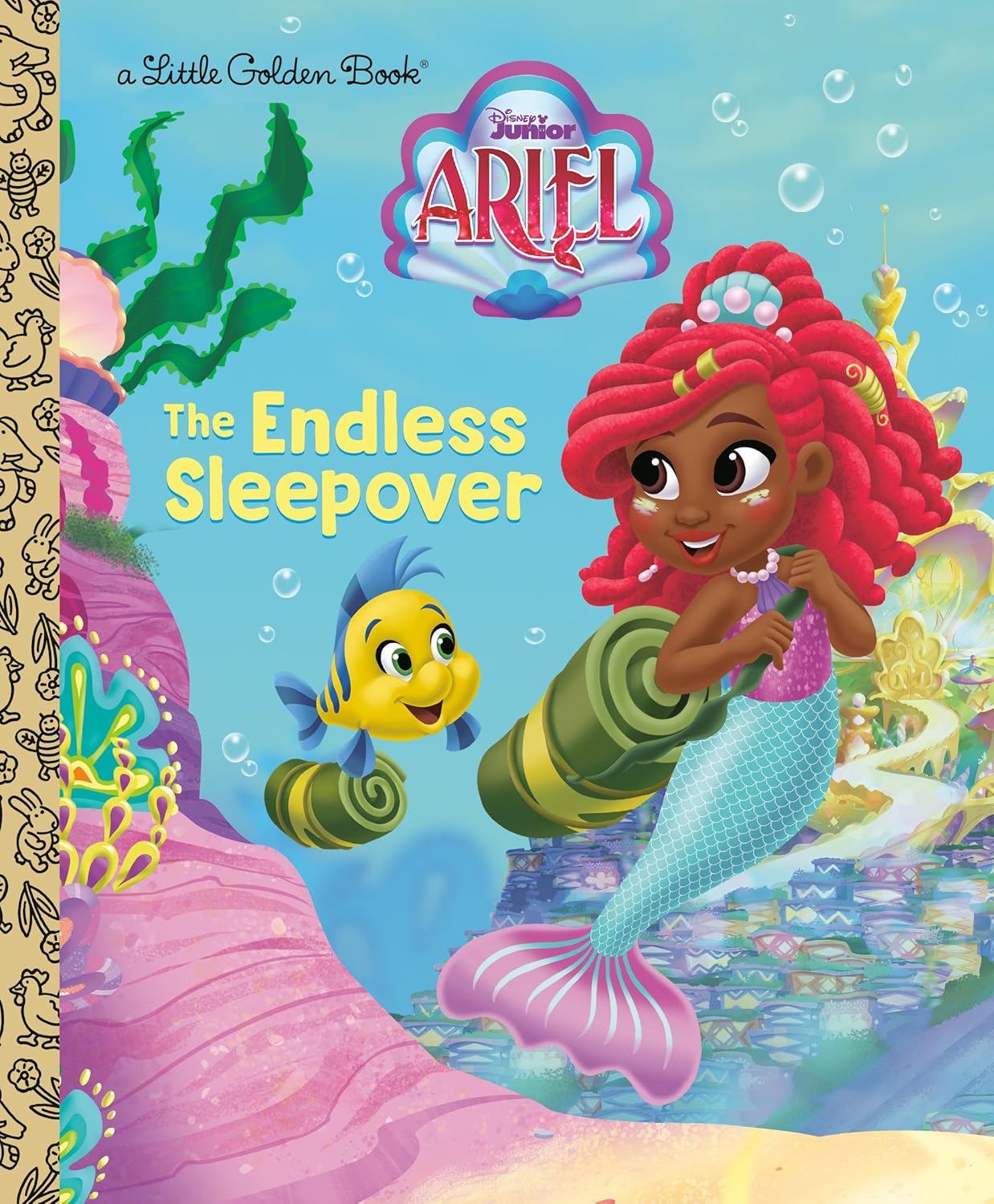 The Endless Sleepover (Disney Junior Ariel) (Little Golden Book)