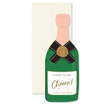 Load image into Gallery viewer, A Toast To You Champagne Congratulations Greeting Card.
