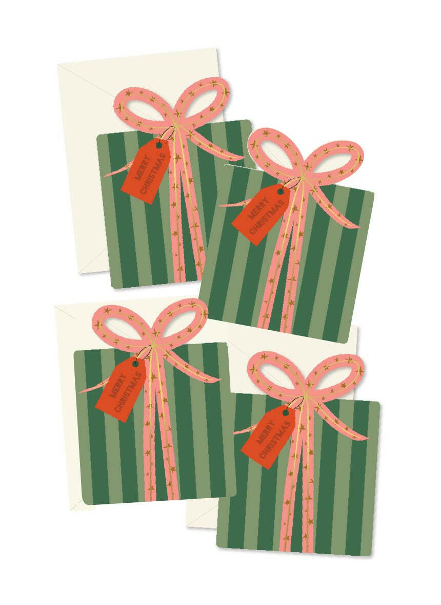 Merry Christmas die-cut Gift Greeting Cards Boxed Set.