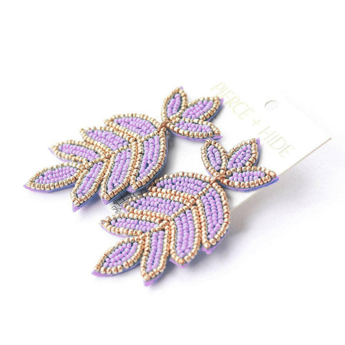 Lavender Fleur De Lis Earrings.
