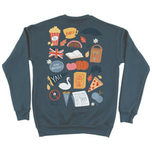 Load image into Gallery viewer, Stars Hollow in the Fall Sweatshirt - Heather Slate.
