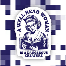 Load image into Gallery viewer, Well Read Woman Sticker
