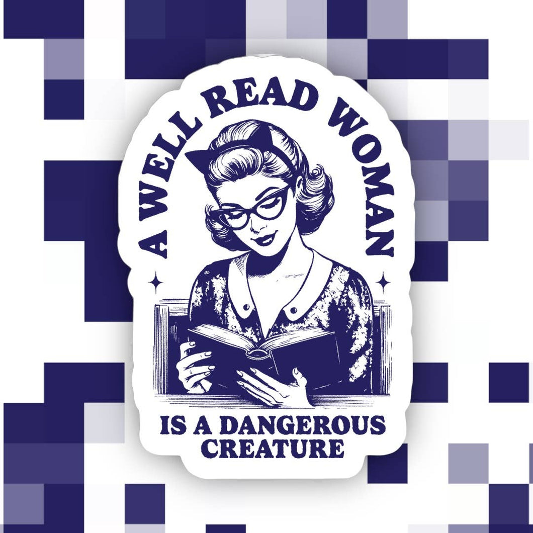 Well Read Woman Sticker