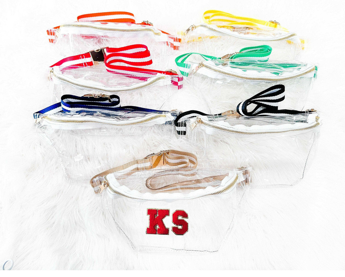 Clear Fanny Pack - Transparent Stadium Bag - Game Day Belt B.