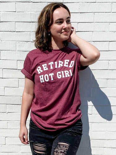 Retired Hot Girl Soft Graphic Tee.