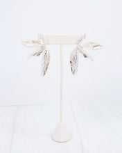 Load image into Gallery viewer, Rennie Flower Post Earring Worn Silver
