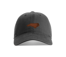 Load image into Gallery viewer, North Carolina Faux Leather Patch Cotton Twill Hat
