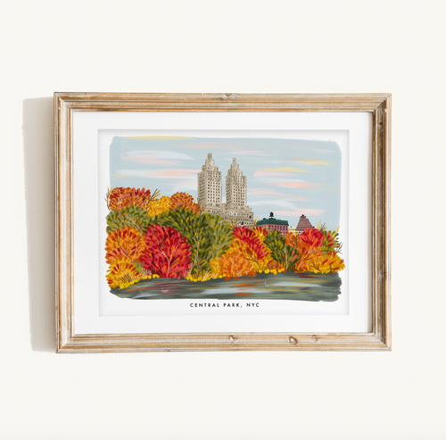 Central Park in the Fall Print.