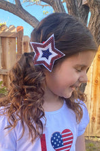 Load image into Gallery viewer, Large RWB Sequin Star Clip.
